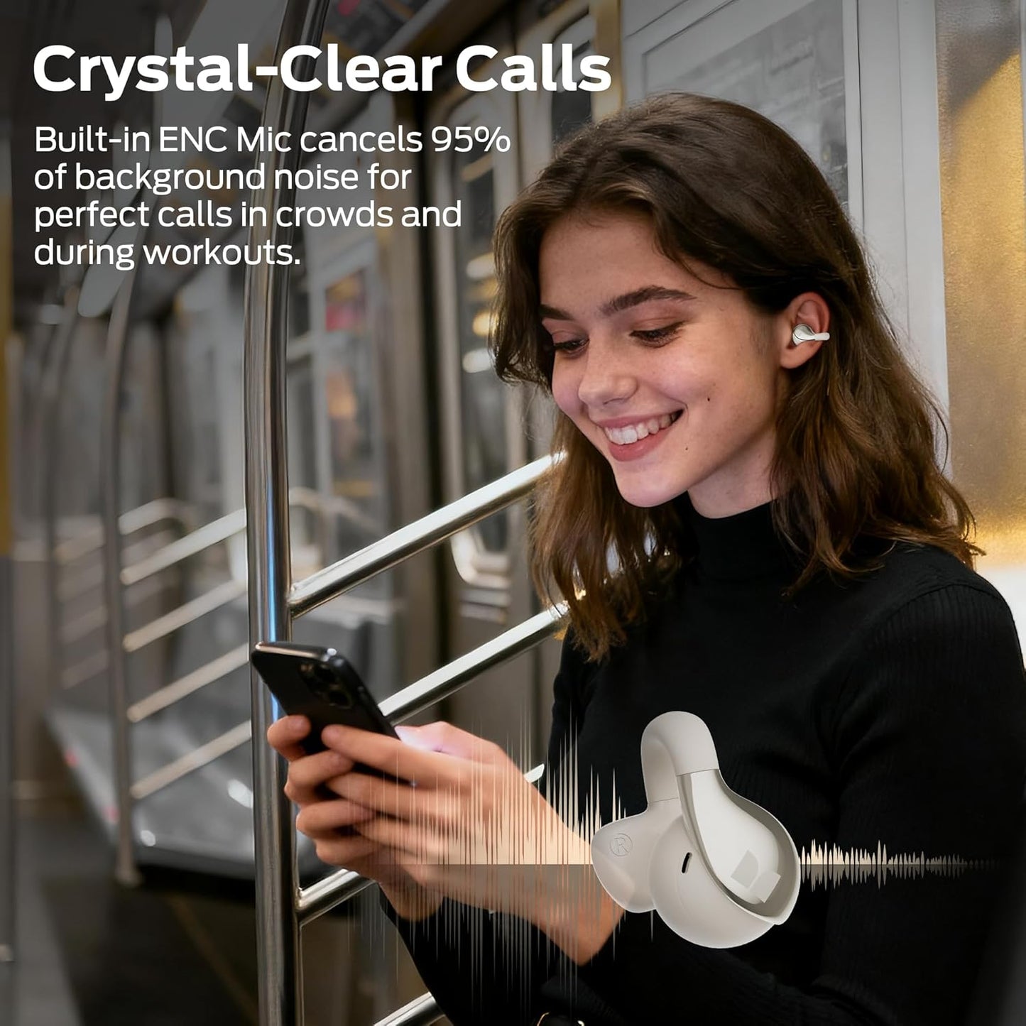 Handsfree Bluetooth Monster AC225, TWS, Light Cream