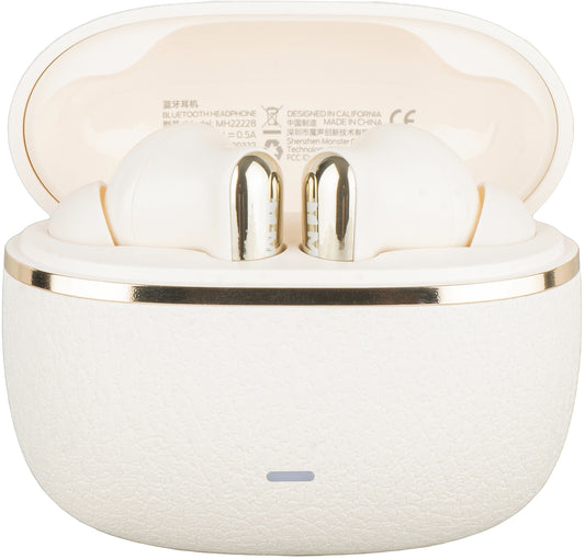 Kit mains libres Bluetooth Monster Clarity 200, TWS, ANC, Crème Clair