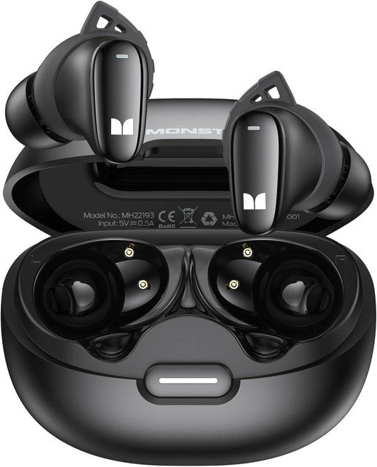 Kit mains libres Bluetooth Monster N-Lite 206, TWS, Noir