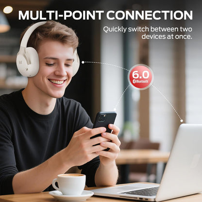 Kit mains libres Bluetooth Monster Persona 5th, MultiPoint, A2DP, ANC, Blanc