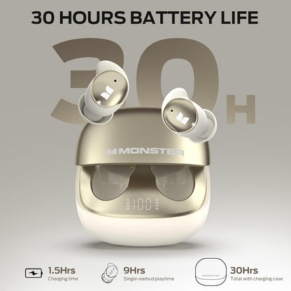 Kit mains libres Bluetooth Monster Sleep Ear200, TWS, ANC, Or