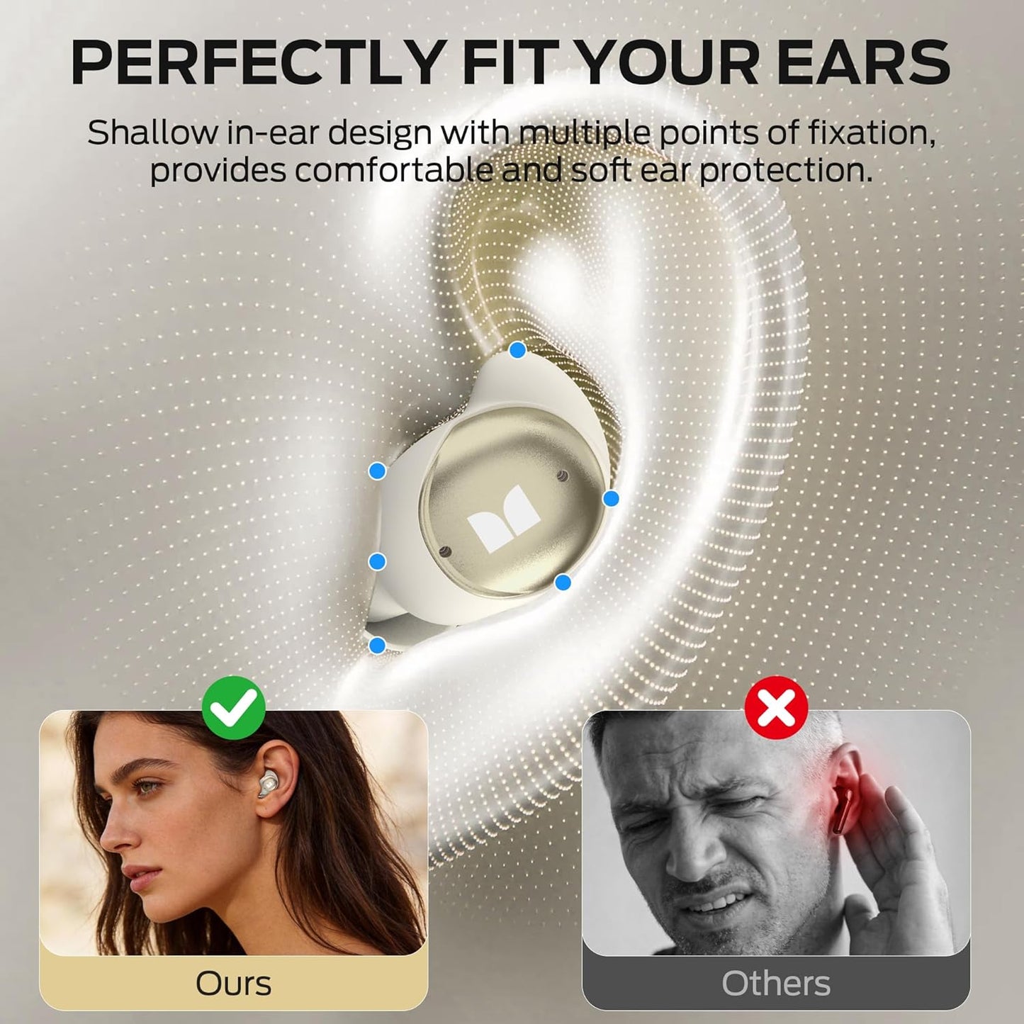 Kit mains libres Bluetooth Monster Sleep Ear200, TWS, ANC, Or