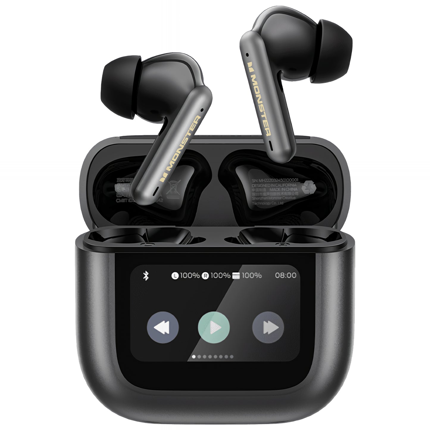 Kit mains libres Bluetooth Monster TH300, TWS, Noir