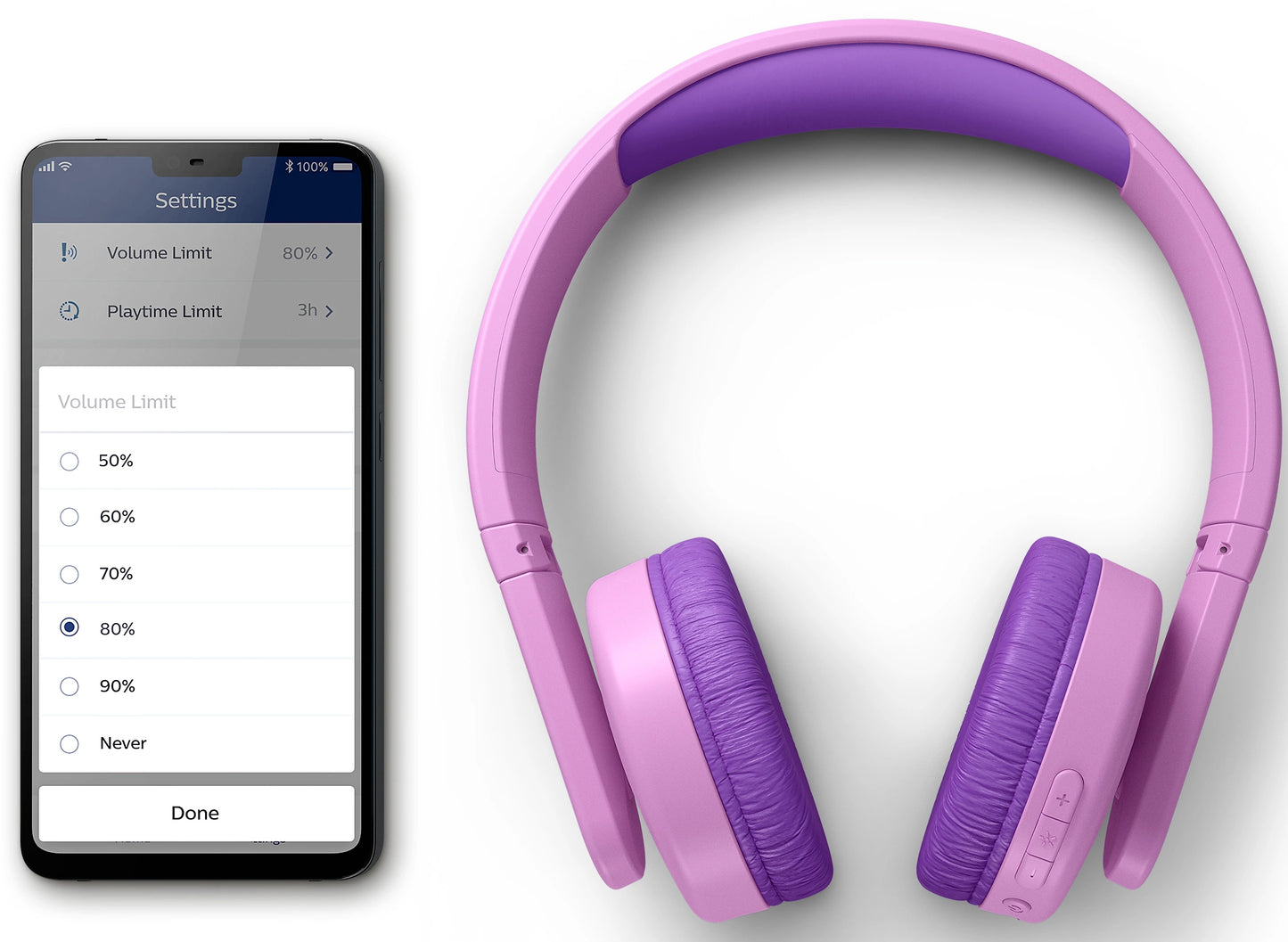 Handsfree Bluetooth Philips Kids, A2DP, Rose TAK4206PK/00