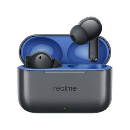 Kit mains libres Bluetooth Realme Buds T200, TWS, ANC, MultiPoint, Gris