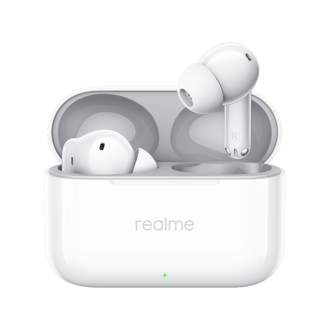 Écouteurs Bluetooth Realme Buds T200, TWS, ANC, MultiPoint, Blanc