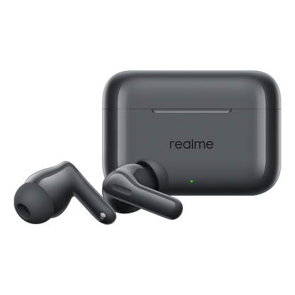 Kit mains libres Bluetooth Realme Buds T200, TWS, ANC, MultiPoint, Gris