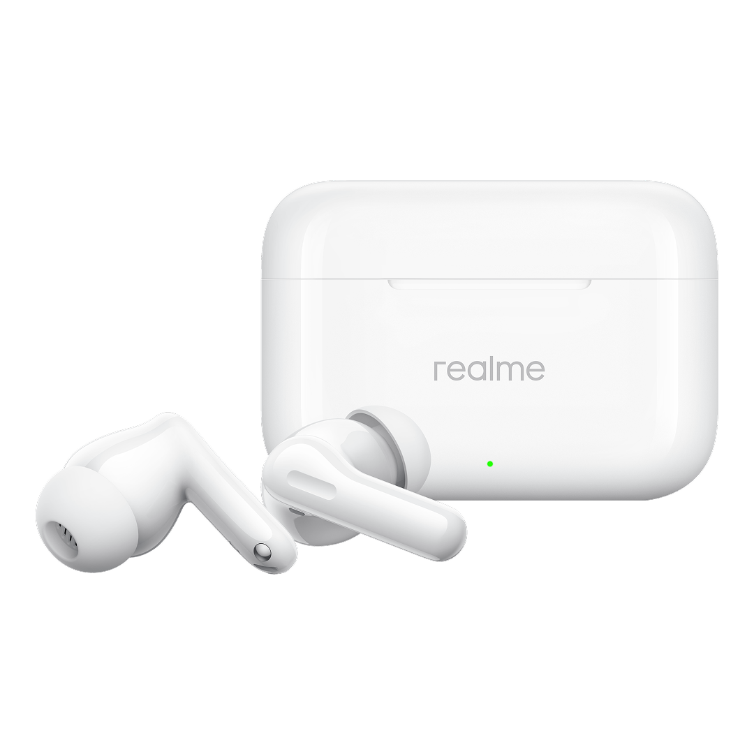 Écouteurs Bluetooth Realme Buds T200, TWS, ANC, MultiPoint, Blanc