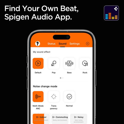 Kit mains libres Bluetooth Spigen SA2403, A2DP, ANC, Noir ASD09691