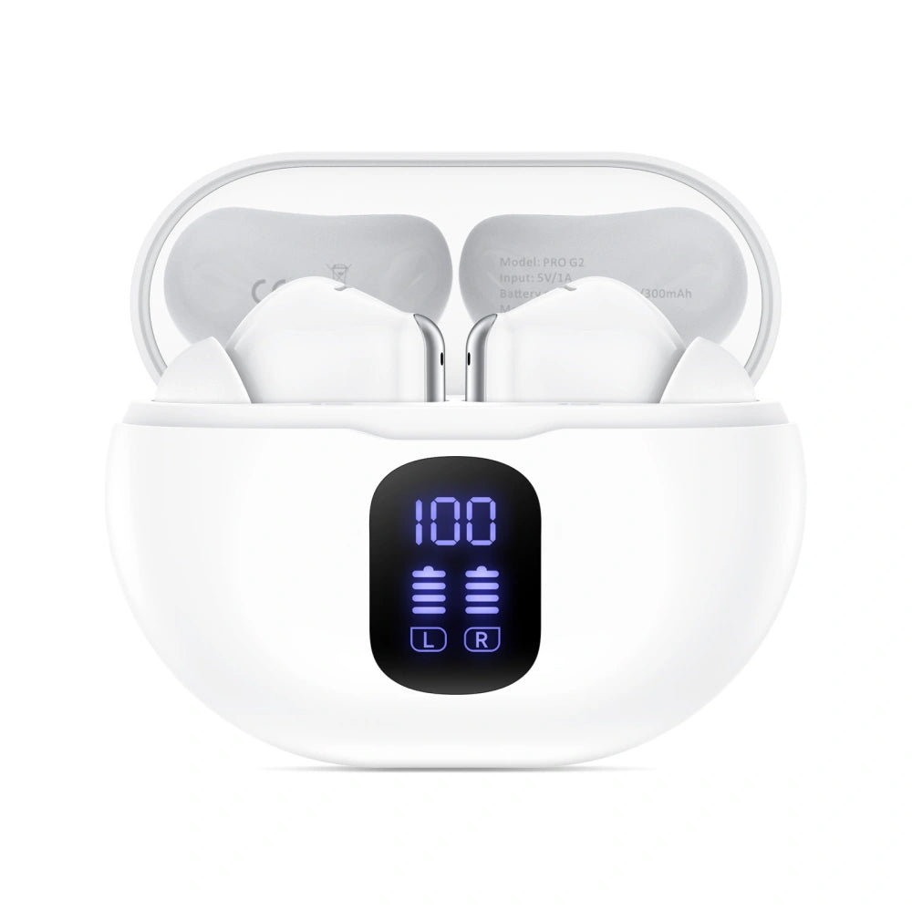 Kit mains libres Bluetooth Tech-Protect Ultraboost Pro G2, TWS, Blanc