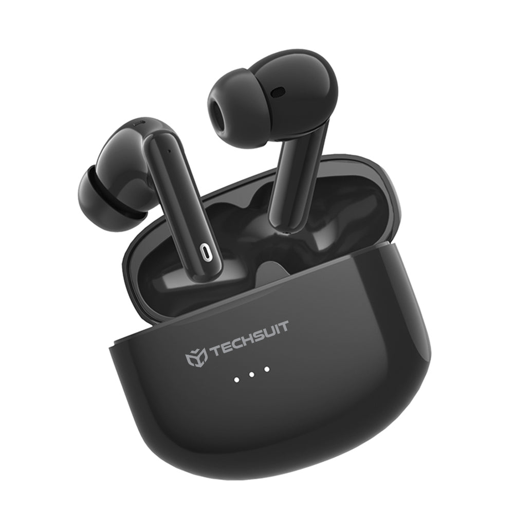 Kit mains libres Bluetooth Techsuit CW1 Audira Pro, TWS, ANC, Noir