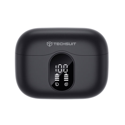 Kit mains libres Bluetooth Techsuit CW3 WaveBeat 100, TWS, ANC, Noir