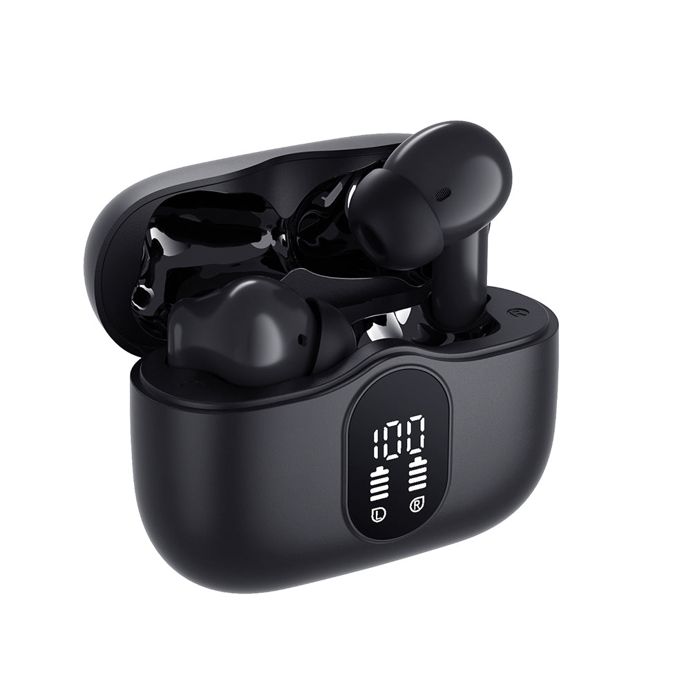 Kit mains libres Bluetooth Techsuit CW3 WaveBeat 100, TWS, ANC, Noir