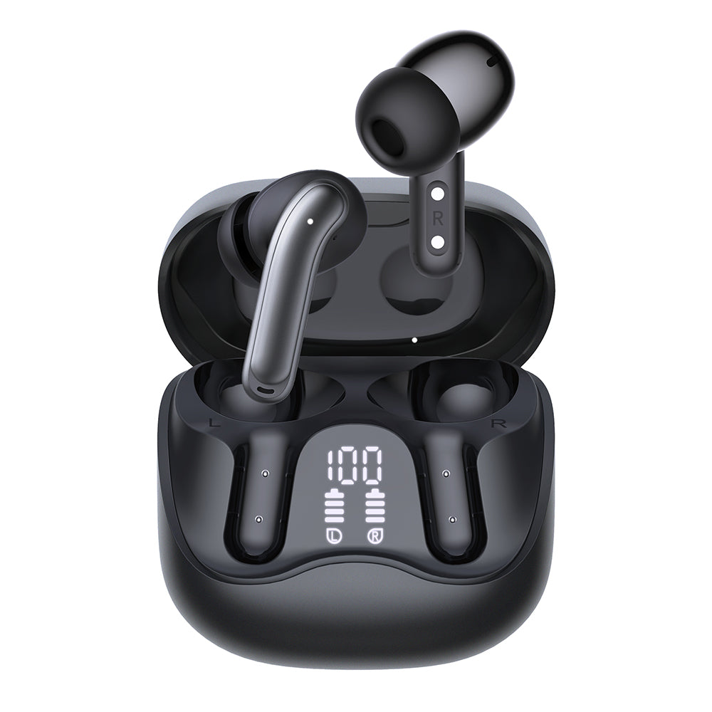 Kit mains libres Bluetooth Techsuit CW5 EchoFit Pro, TWS, ANC, MultiPoint, Noir