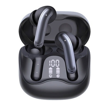 Kit mains libres Bluetooth Techsuit CW5 EchoFit Pro, TWS, ANC, MultiPoint, Noir