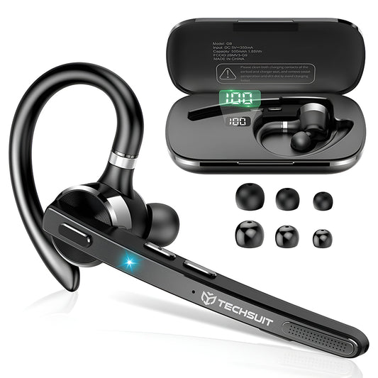 Kit mains libres Bluetooth Techsuit G9 TalkZen, A2DP, Noir
