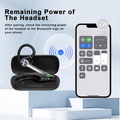 Casque Call Center Bluetooth Techsuit Hearyo A6L, Noir