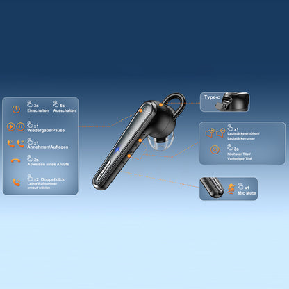Kit mains libres Bluetooth Techsuit Voicera CB3, A2DP, Noir
