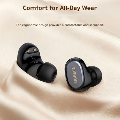 Kit mains libres Bluetooth UGREEN Dots (75628), TWS, MultiPoint, Noir