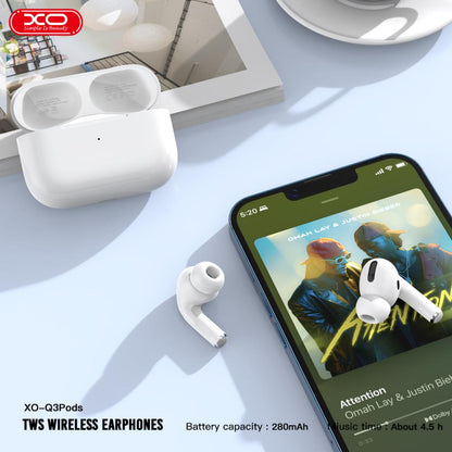 Écouteurs Bluetooth XO Design Q3 Pods, TWS, Blanc