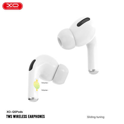 Écouteurs Bluetooth mains libres XO Design Q5 Pods, TWS, Blanc