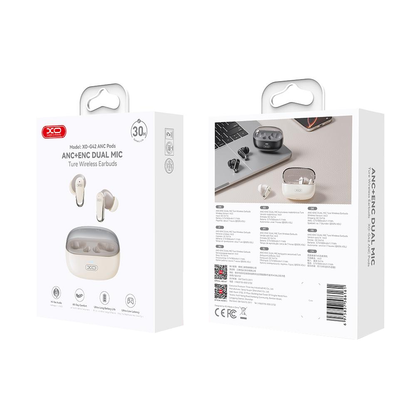 Kit mains libres Bluetooth XO Design G42, TWS, ANC, Beige