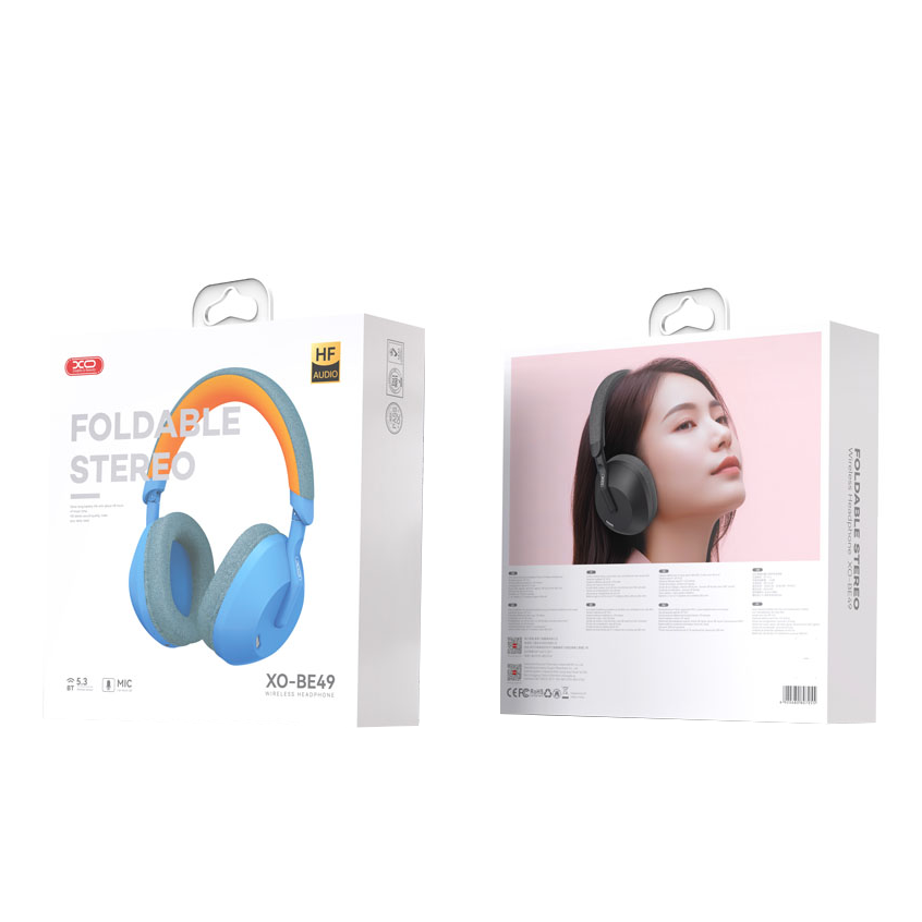 Kit mains libres Bluetooth XO Design BE49 Qiyue, A2DP, ANC, Bleu
