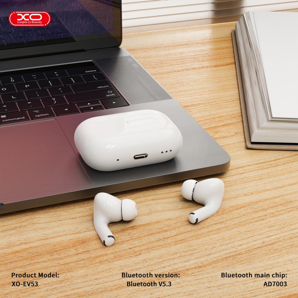 Écouteurs Bluetooth XO Design EV53, TWS, ANC, Blanc