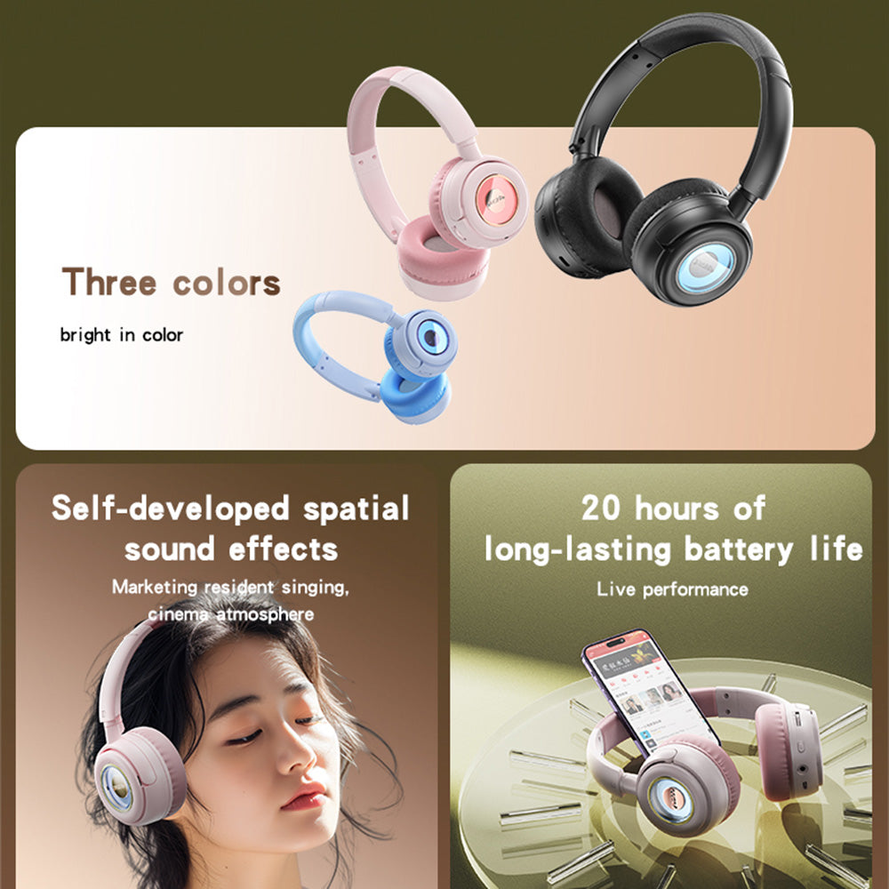 Casque Bluetooth mains libres Yesido EP06 Kids, A2DP, Noir