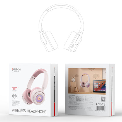 Casque Bluetooth mains libres Yesido EP06 Kids, A2DP, Noir