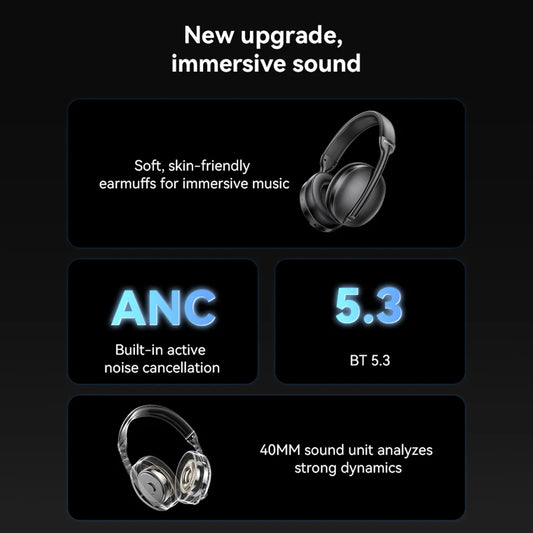 Casque Bluetooth mains libres Yesido EP08, A2DP, ANC, Noir