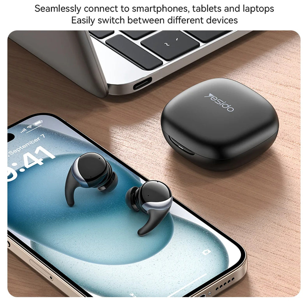 Kit mains libres Bluetooth Yesido TWS30, TWS, ANC, Noir