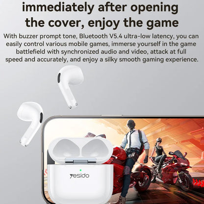 Kit mains libres Bluetooth Yesido TWS31, TWS, Blanc