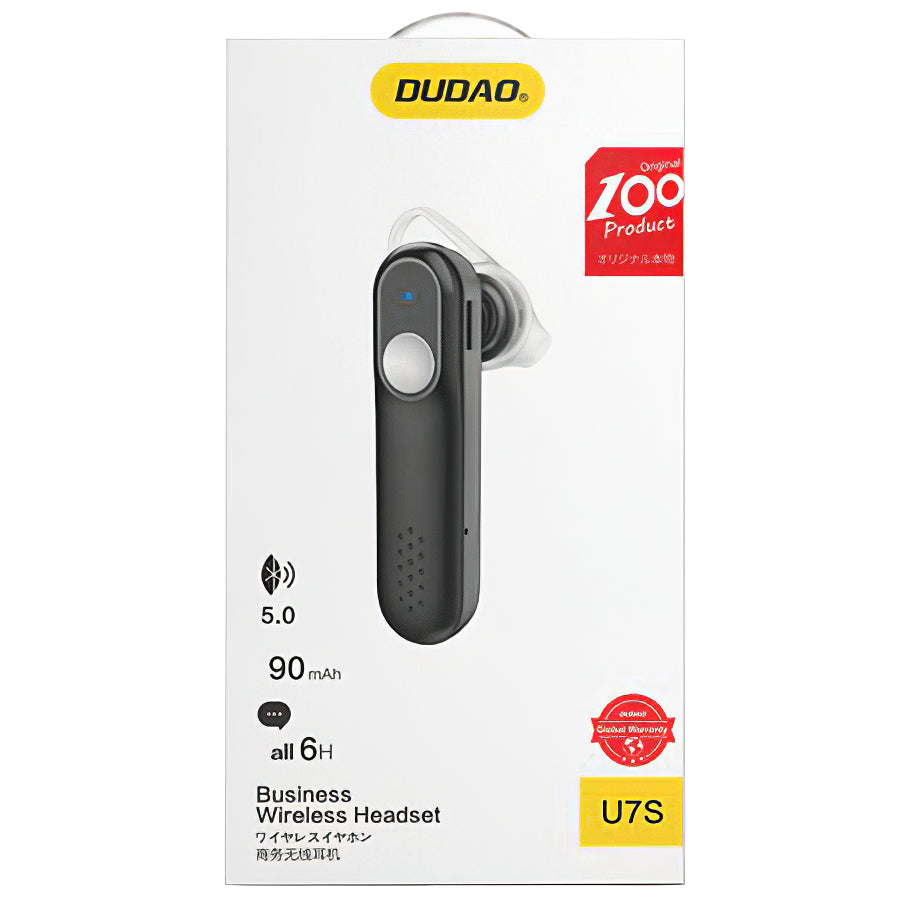 Oreillette Bluetooth Dudao U7S, Noir