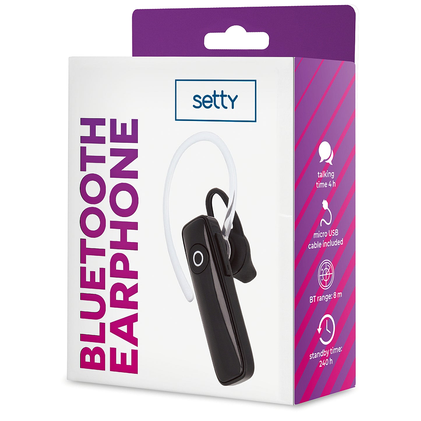 Kit mains libres Bluetooth Setty SBT-01, noir