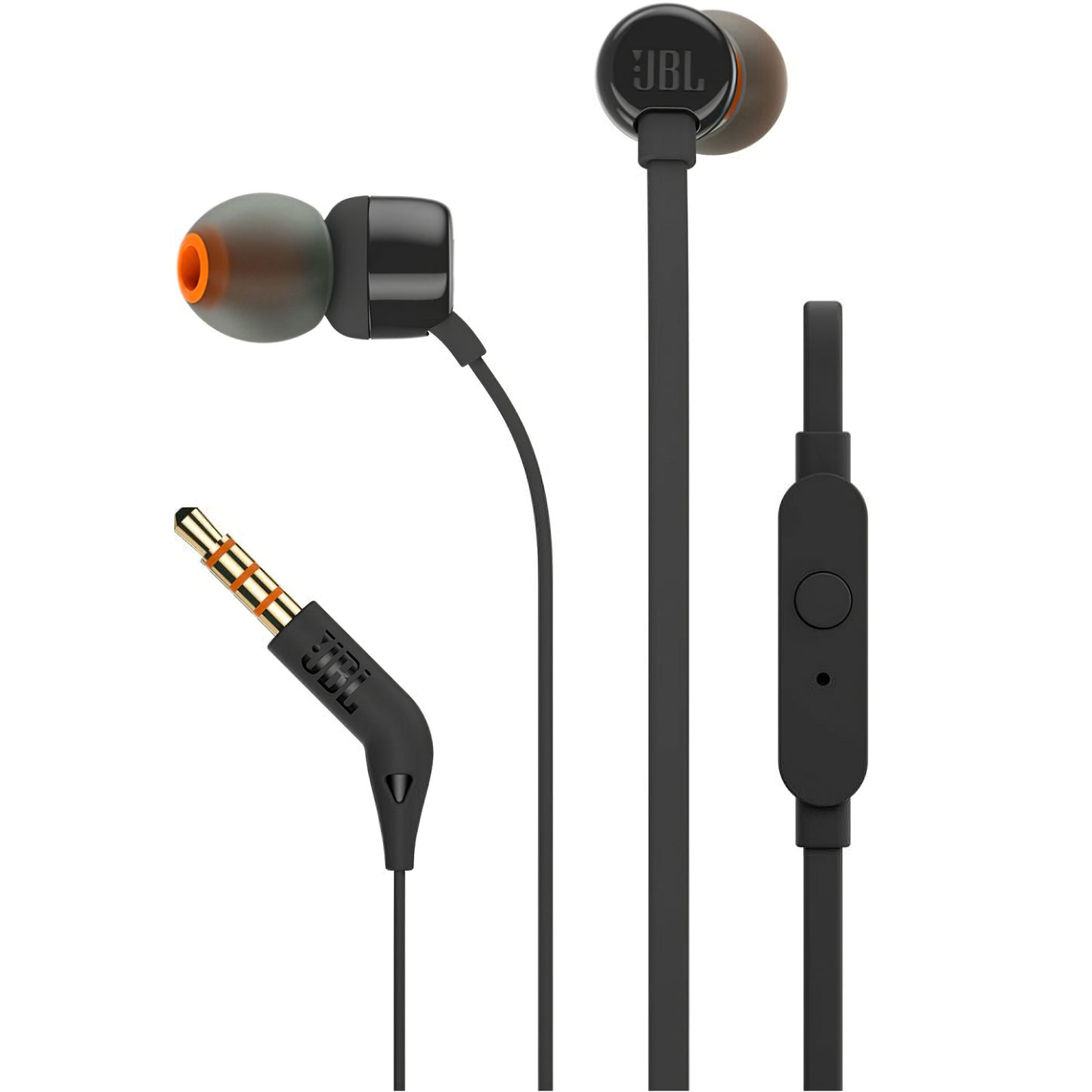 Kit mains libres 3.5mm JBL T110, Noir JBLT110BLK