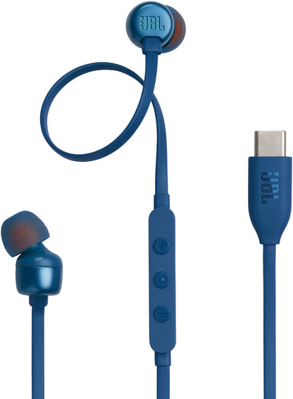 Écouteurs mains libres USB-C JBL Tune 310C, Bleu JBLT310CBLU