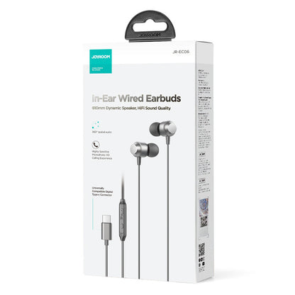 Kit mains libres USB-C Joyroom JR-EC06, Gris