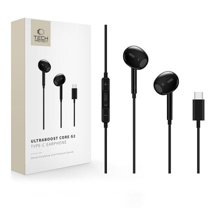 Kit mains libres USB-C Tech-Protect Ultraboost Core G2, Noir