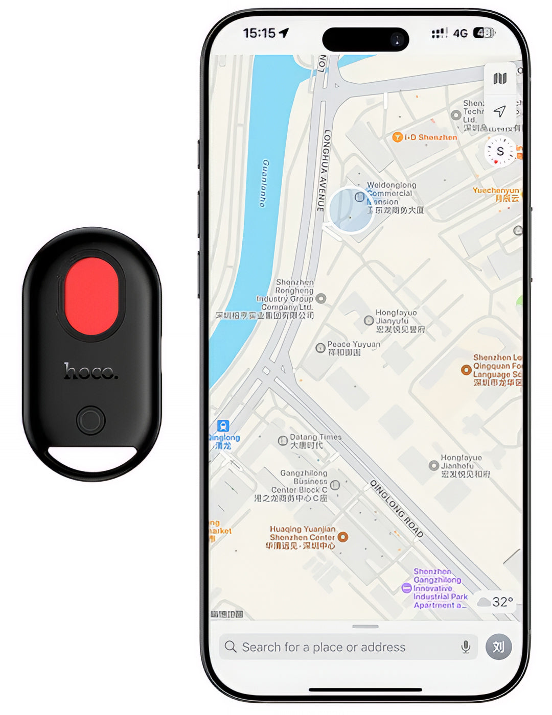 HOCO SmartTag E95 3en1 pour série iOS, Noir