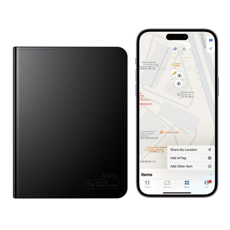 HOCO SmartTag Passport E91G pour iOS Series, Noir