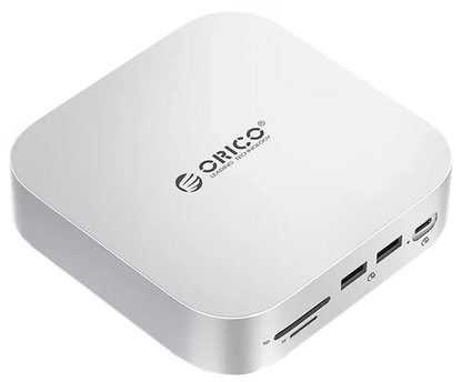 Hub Multifonctionnel Orico MiniLink M48PR pour Apple Mac Mini M4, 9-en-1, Argent