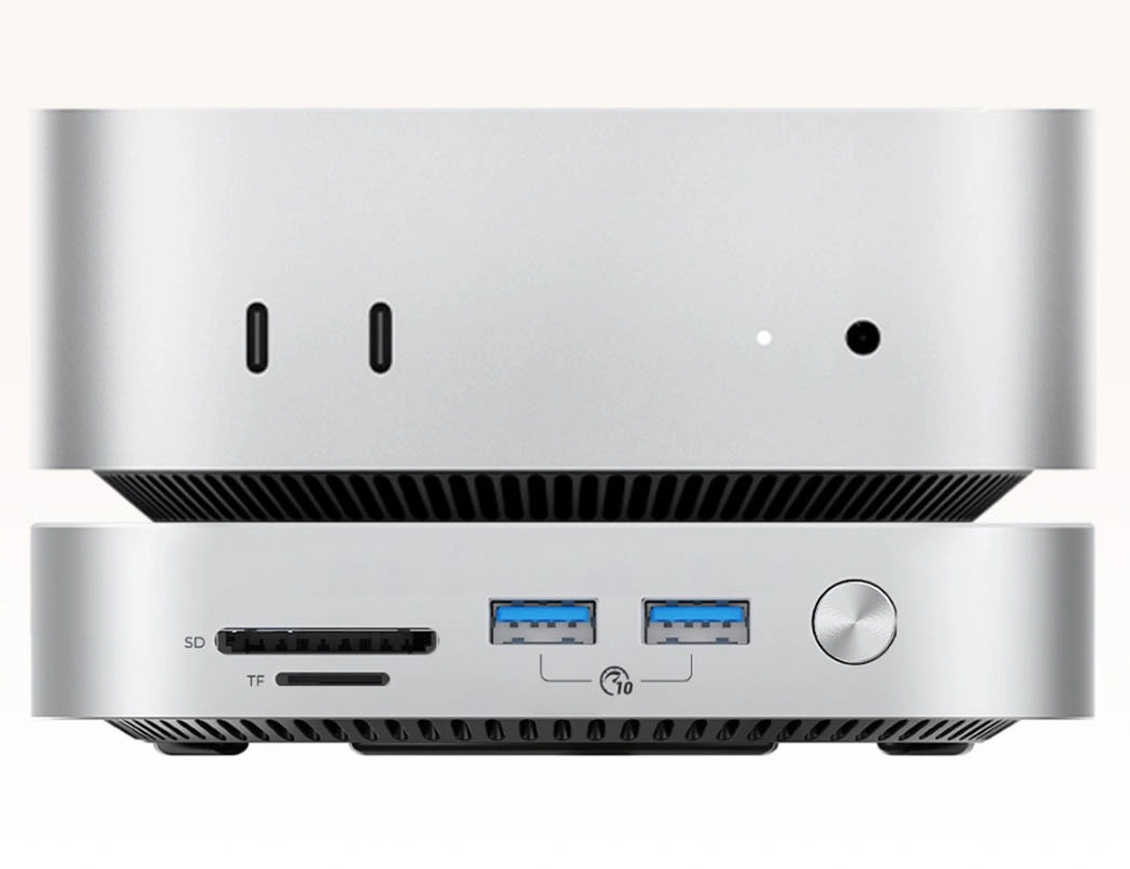 Hub Multifonctionnel Orico MiniLink M49P pour Apple Mac Mini M4, 9-en-1, Argent