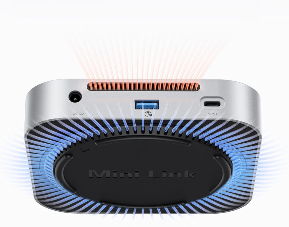 Hub Multifonctionnel Orico MiniLink M49P pour Apple Mac Mini M4, 9-en-1, Argent