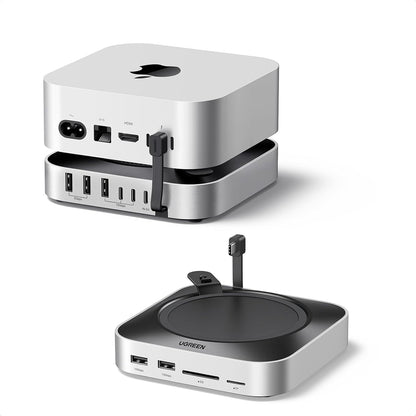 Hub Multifonctionnel UGREEN CM841A (95094) pour Apple Mac Mini M4 / Pro, 10 en 1, Gris