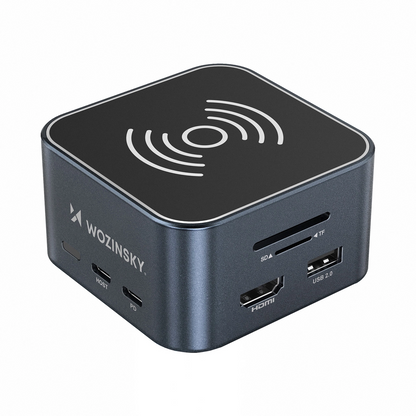 Hub Multifonctionnel WZK WHBC09Y8S, 12en1, Gris
