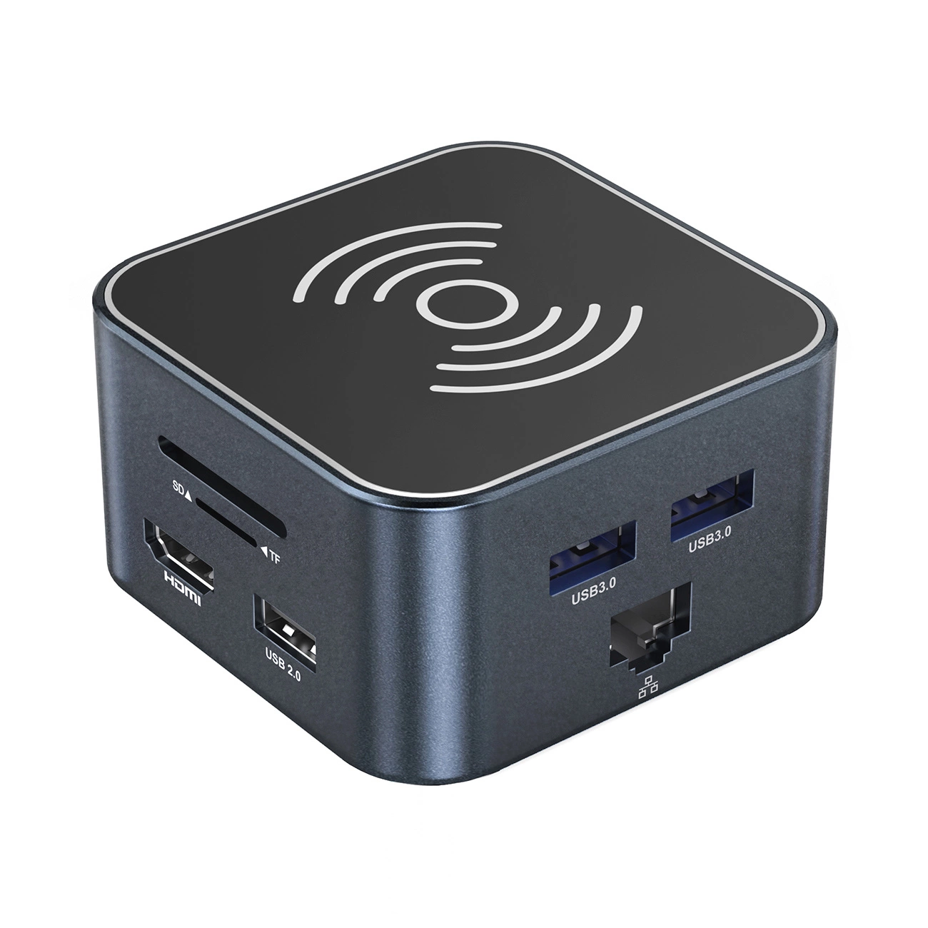 Hub Multifonctionnel WZK WHBC09Y8S, 12en1, Gris