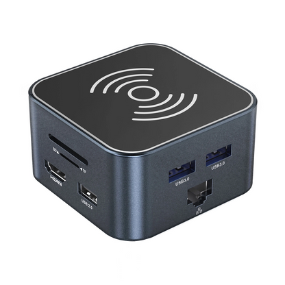 Hub Multifonctionnel WZK WHBC09Y8S, 12en1, Gris