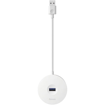 Baseus Hub USB rond, 3 x USB-A - 1 x USB-A 3.0, 0.1m, blanc CAHUB-F02 