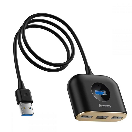 Hub USB Baseus Square, 1 x USB-A 3.0 - 3 x USB-A, Noir CAHUB-AY01